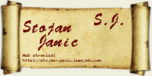 Stojan Janić vizit kartica
